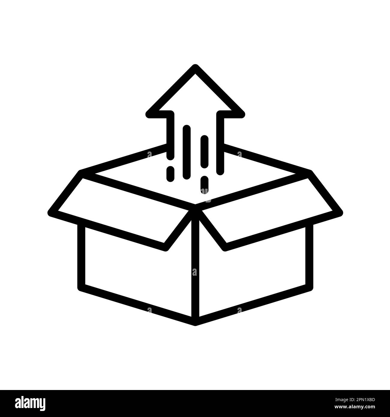 open box with arrow vector icon Stock Vector Image & Art Alamy