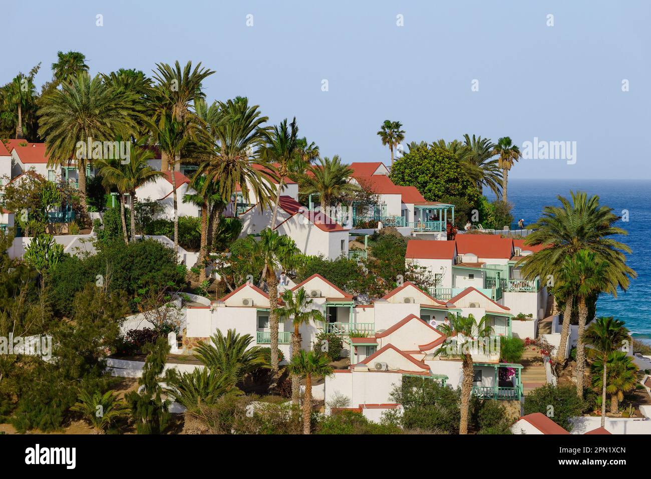 FUERTEVENTURA, CANARY ISLANDS, SPAIN - MARCH 21, 2023: Aldiana Club Fuerteventura at Playa de Jandia, Fuerteventura, Spain. Hotel, holiday resort. Stock Photo
