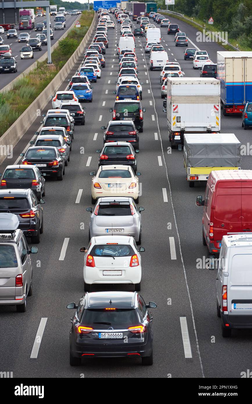 Traffic jam on autobahn hires stock photography and images Alamy