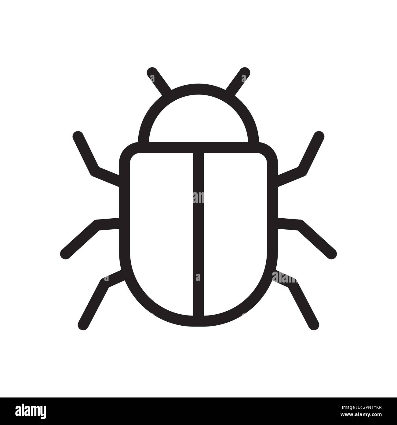 bug outline style vector icon Stock Vector