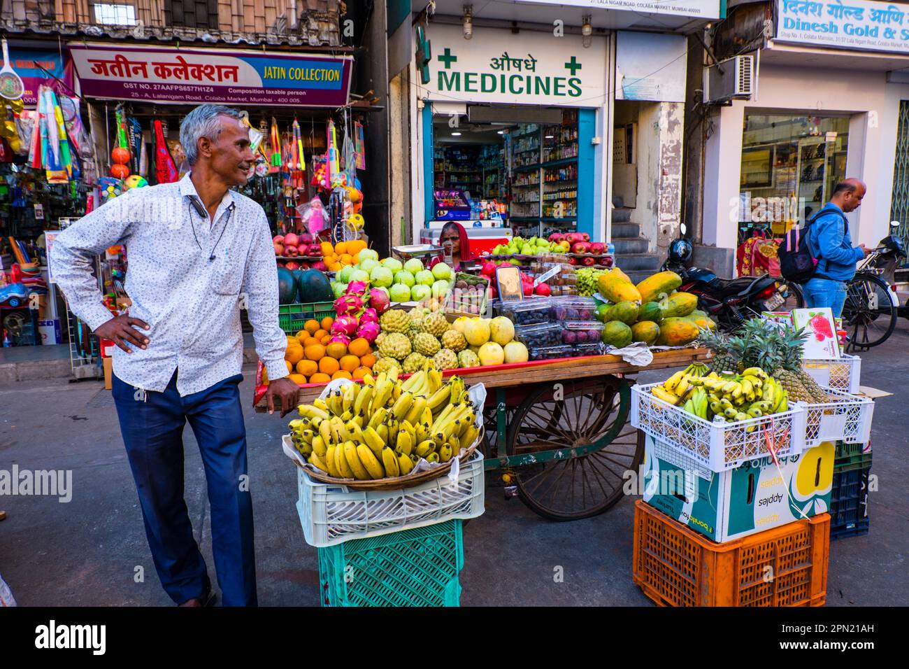 Fruit seller, Causeway Market, Colaba, Mumbai, India Stock Photo Alamy