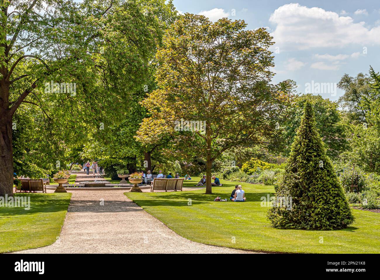 University Botanical Gardens at the City of Oxford, England, UK Stock Photo