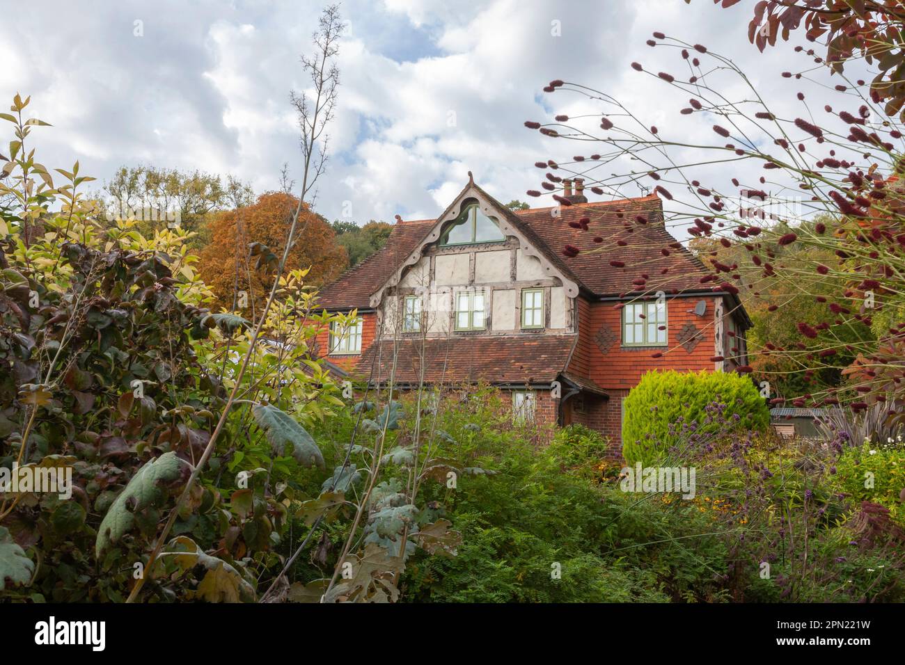A pretty old house in the South Downs National Park near Hawkley, Hampshire, UK Stock Photo
