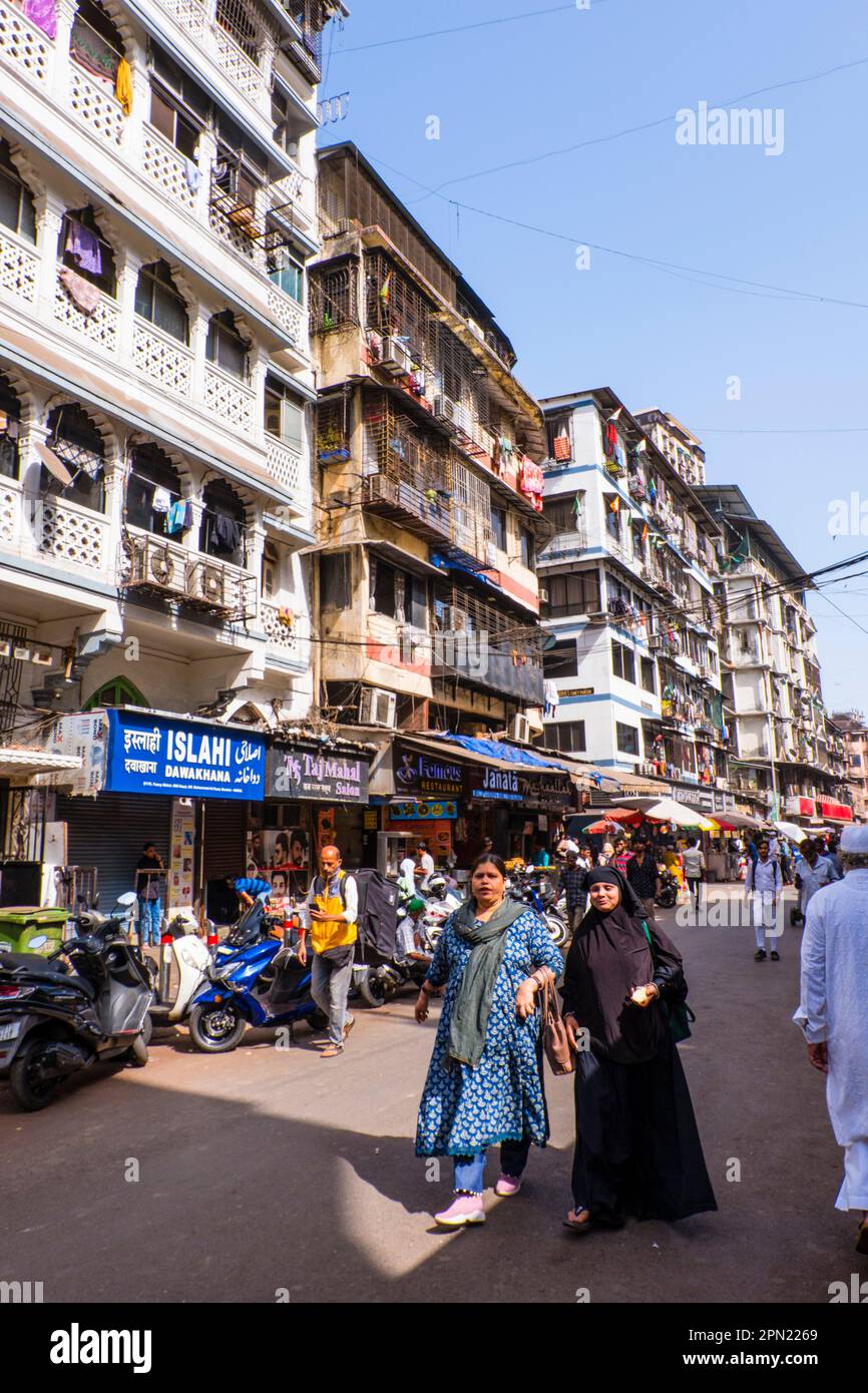 Mohammad Ali Road, Bhendi Bazar, Mumbai, India Stock Photo