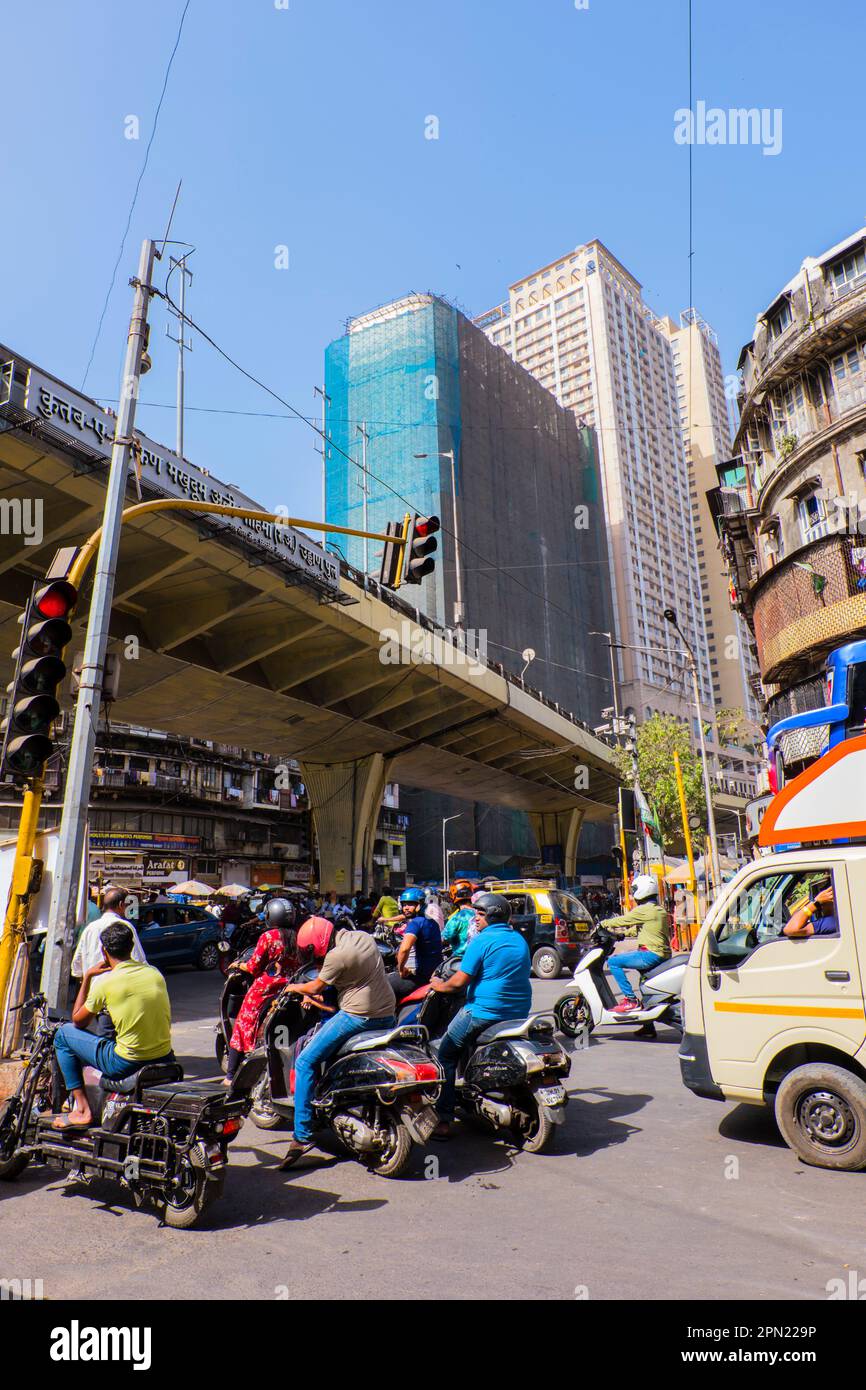 JJ junction, Manish Road, Mumbai, India Stock Photo