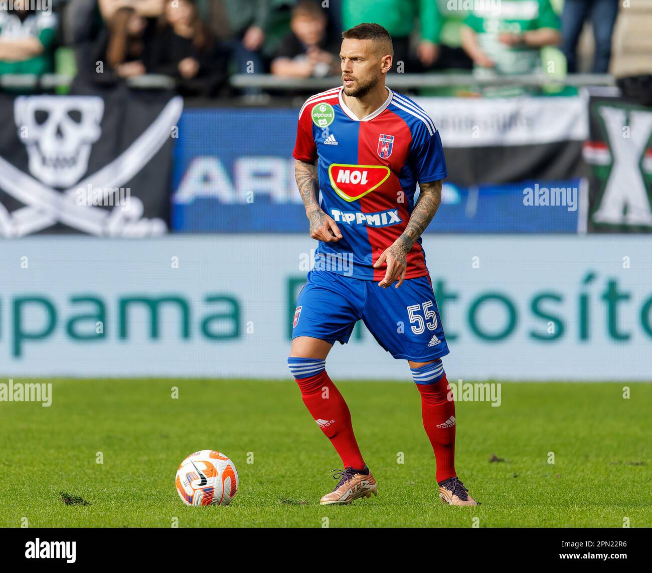 BUDAPEST, HUNGARY - APRIL 2: Marcel Heister of MOL Fehervar FC