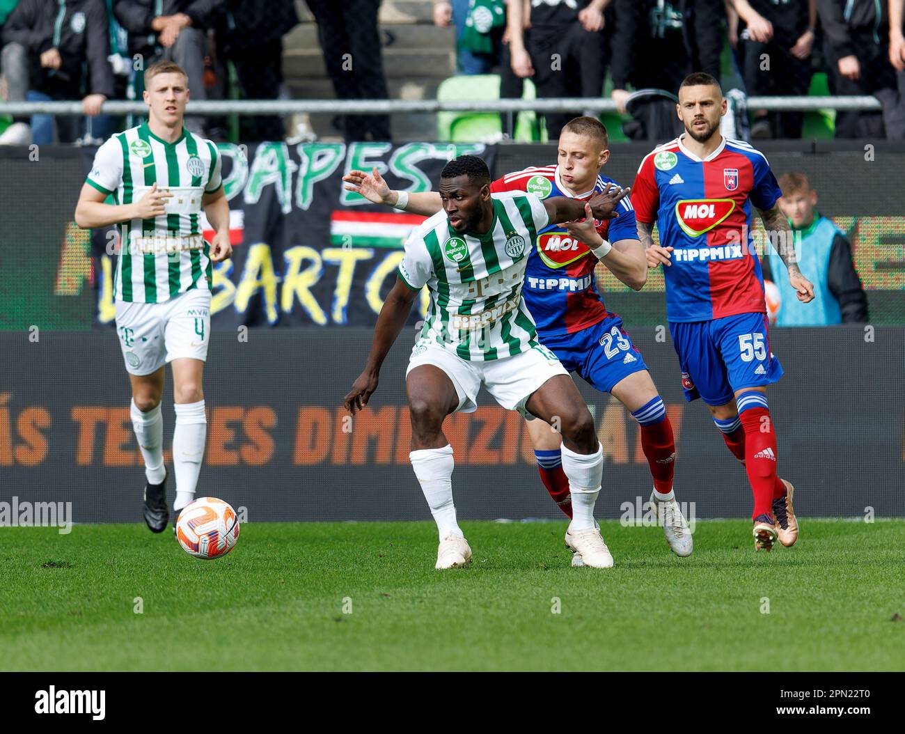 BUDAPEST, HUNGARY - APRIL 2: Anderson Esiti of Ferencvarosi TC