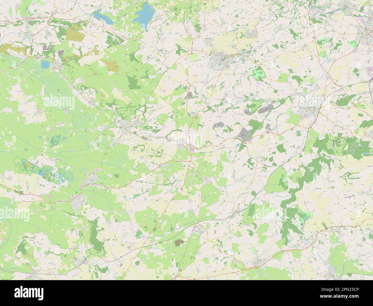Mendip, non metropolitan district of England - Great Britain. Open Street Map Stock Photo