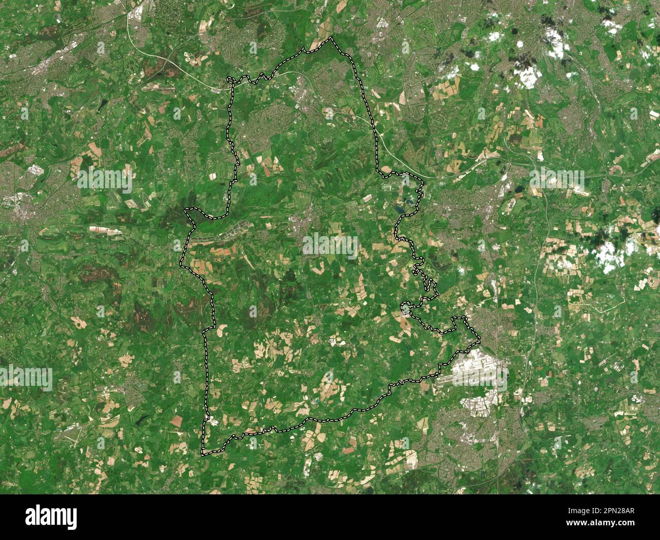 Mole Valley, non metropolitan district of England Great Britain. Low