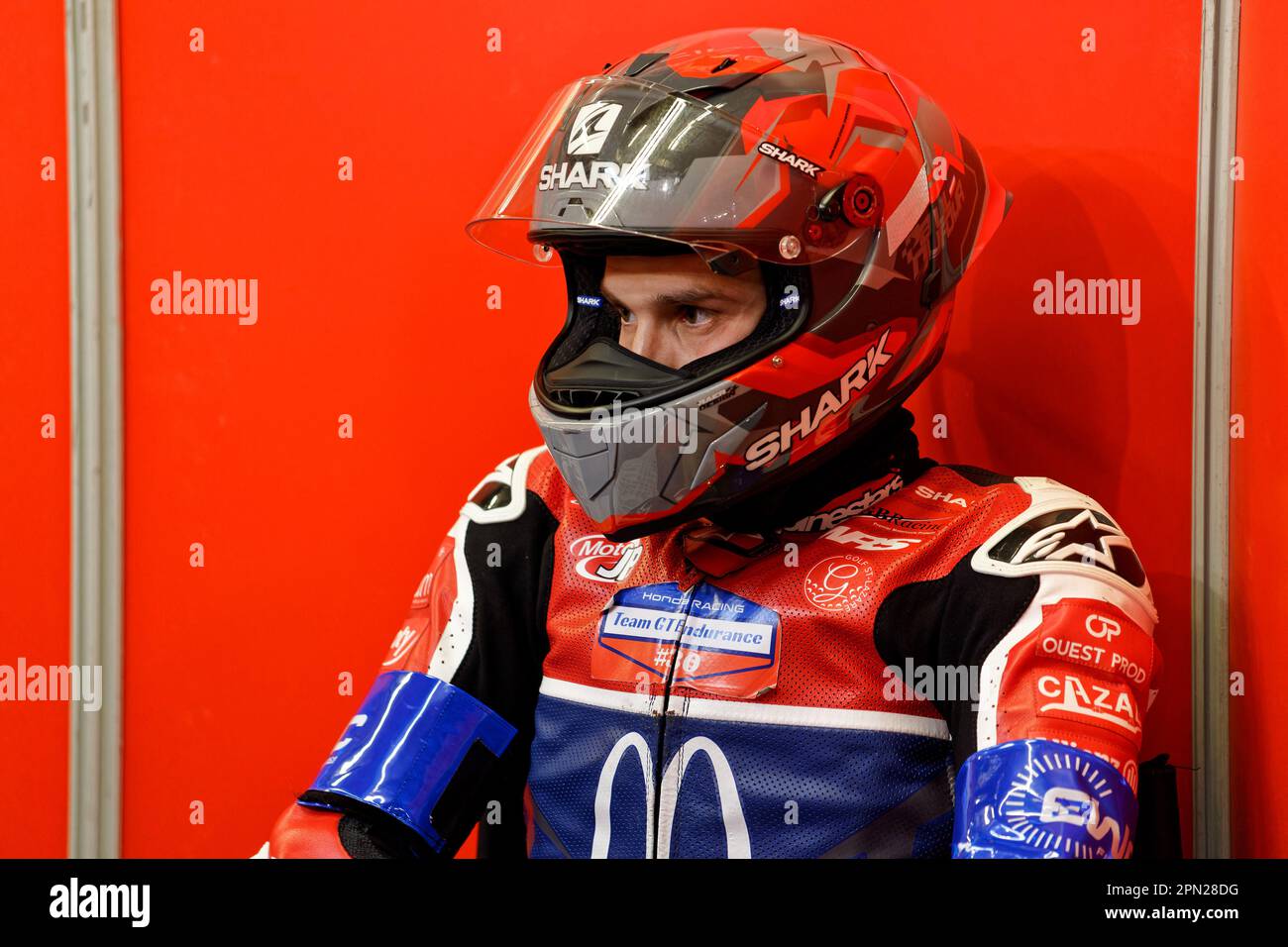 Le Mans, France. 15th Apr, 2023. DUFOUR Paul (FRA), HONDA CBR100RR - RSP,  GT ENDURANCE, (FRA), Superstock, portrait during the 2023 24 Heures Moto,  1st round of the FIM Endurance World Championship,