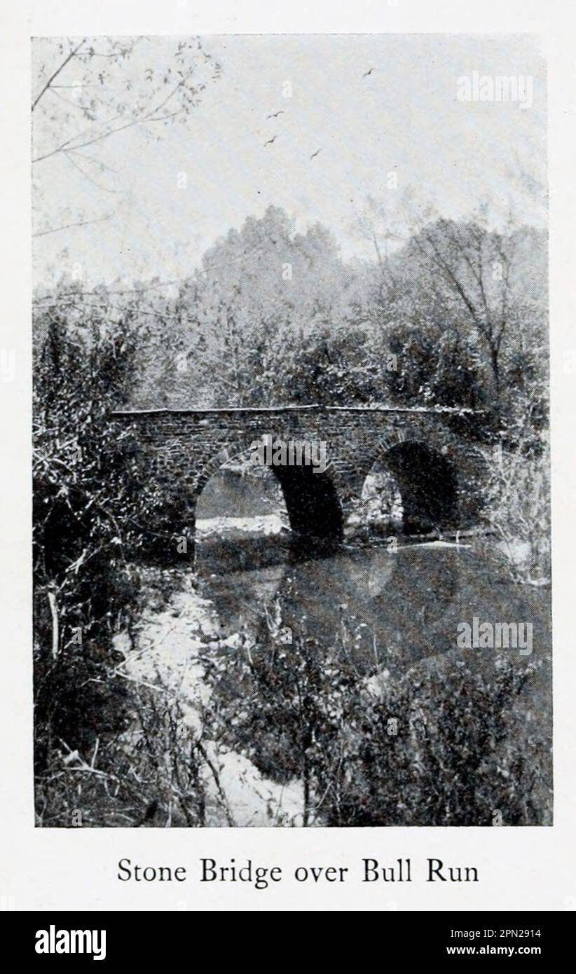 Stone Bridge over Bull Run river from the book ' Highways and byways of the South ' by Clifton Johnson, 1865-1940 Publication date 1904 Publisher New York, The Macmillan company; London, Macmillan and co., limited Stock Photo
