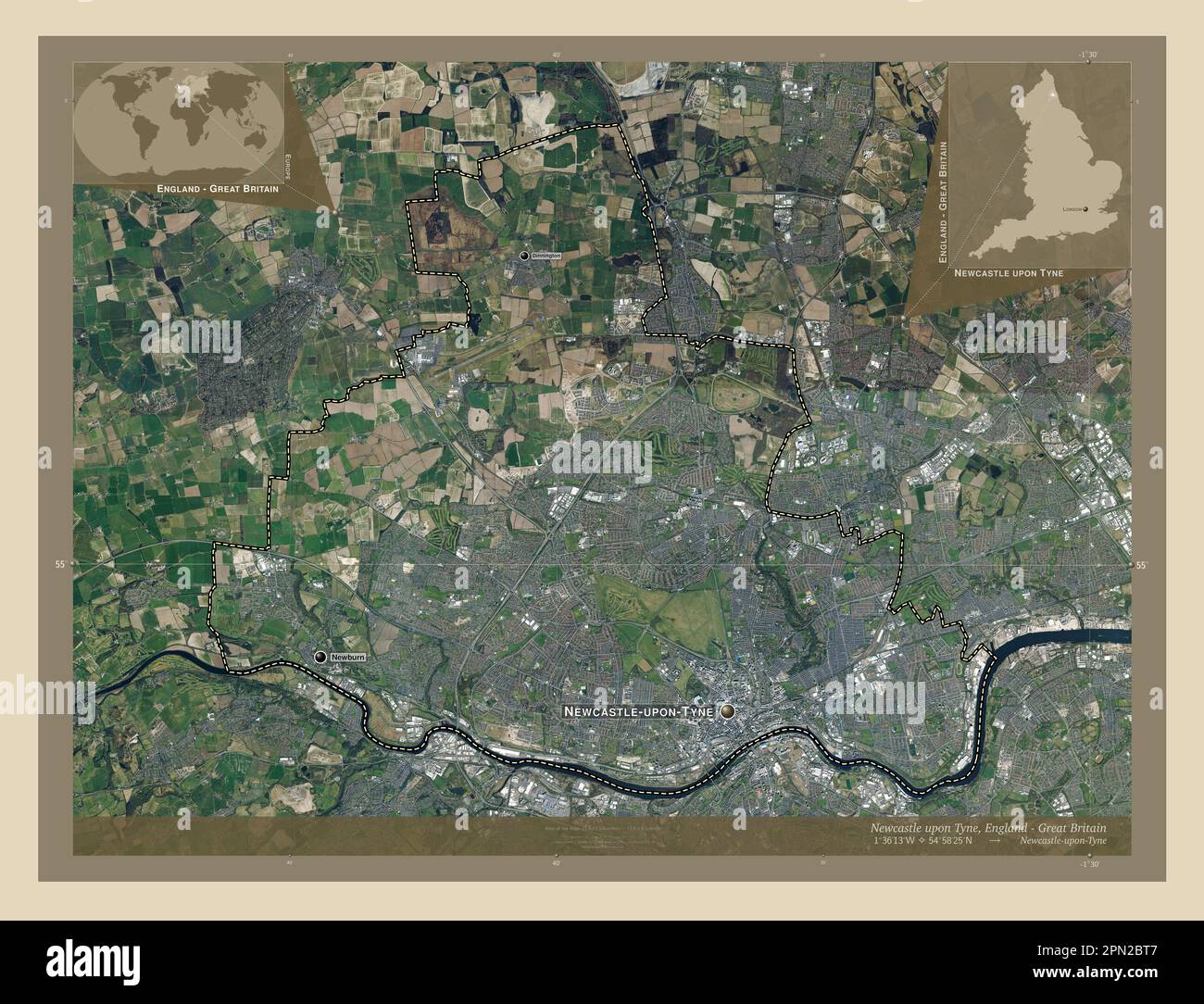 Newcastle Upon Tyne, Administrative County Of England - Great Britain ...