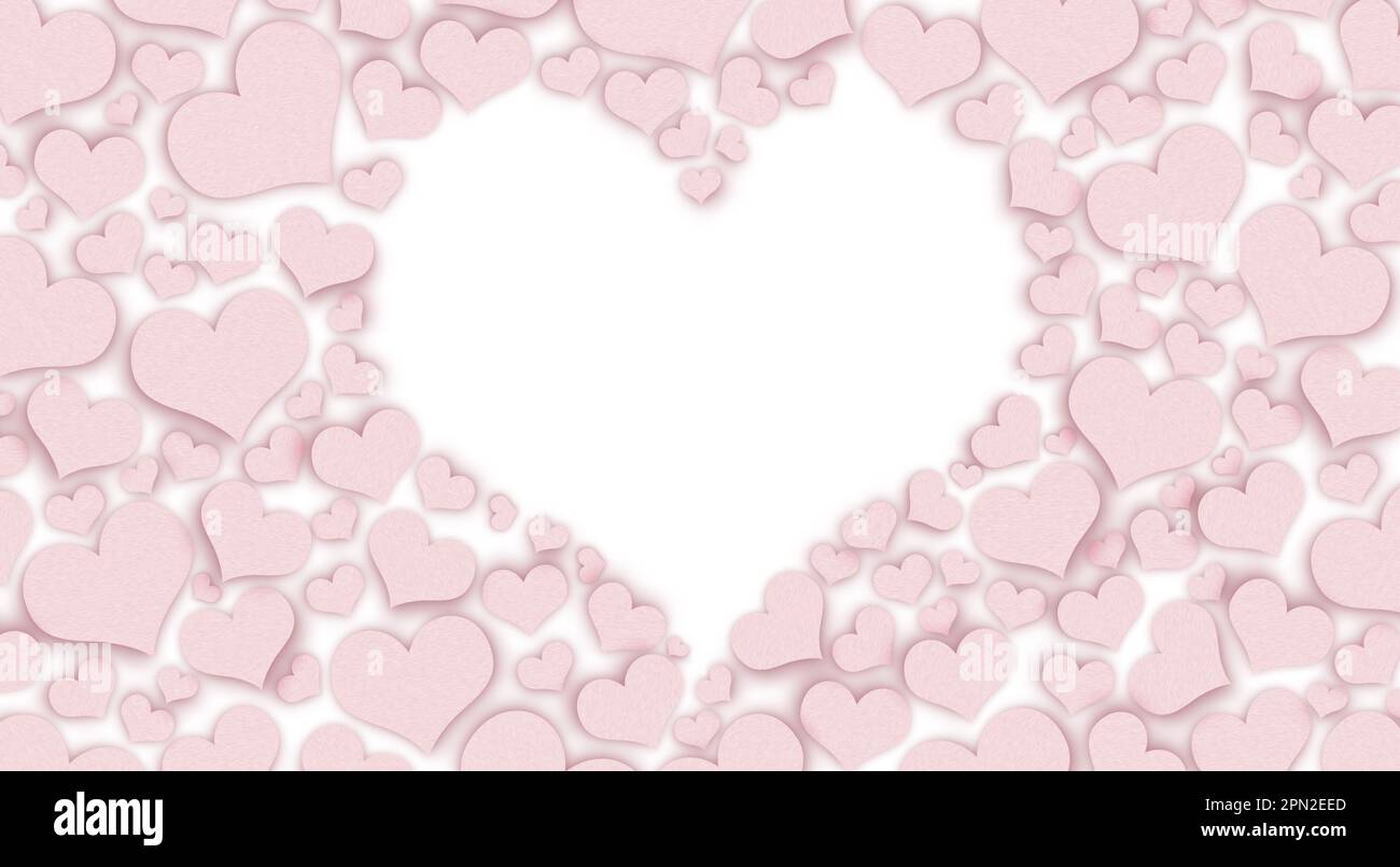 Valentine's day background with hearts and place for your text Stock Photo