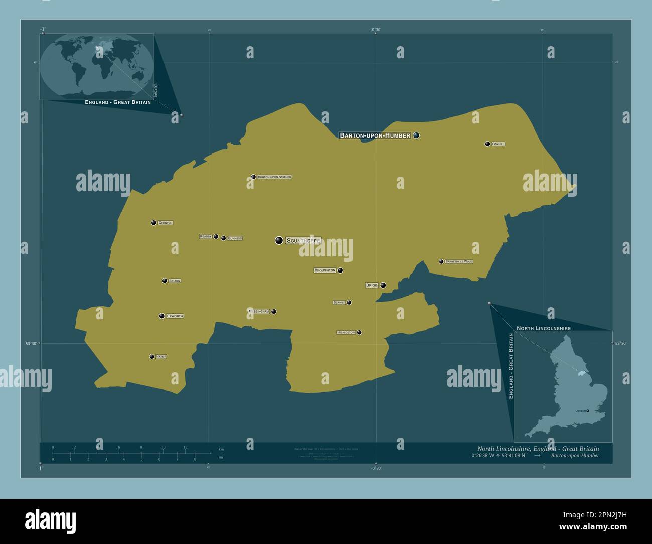 North Lincolnshire, unitary authority of England Great Britain. Solid