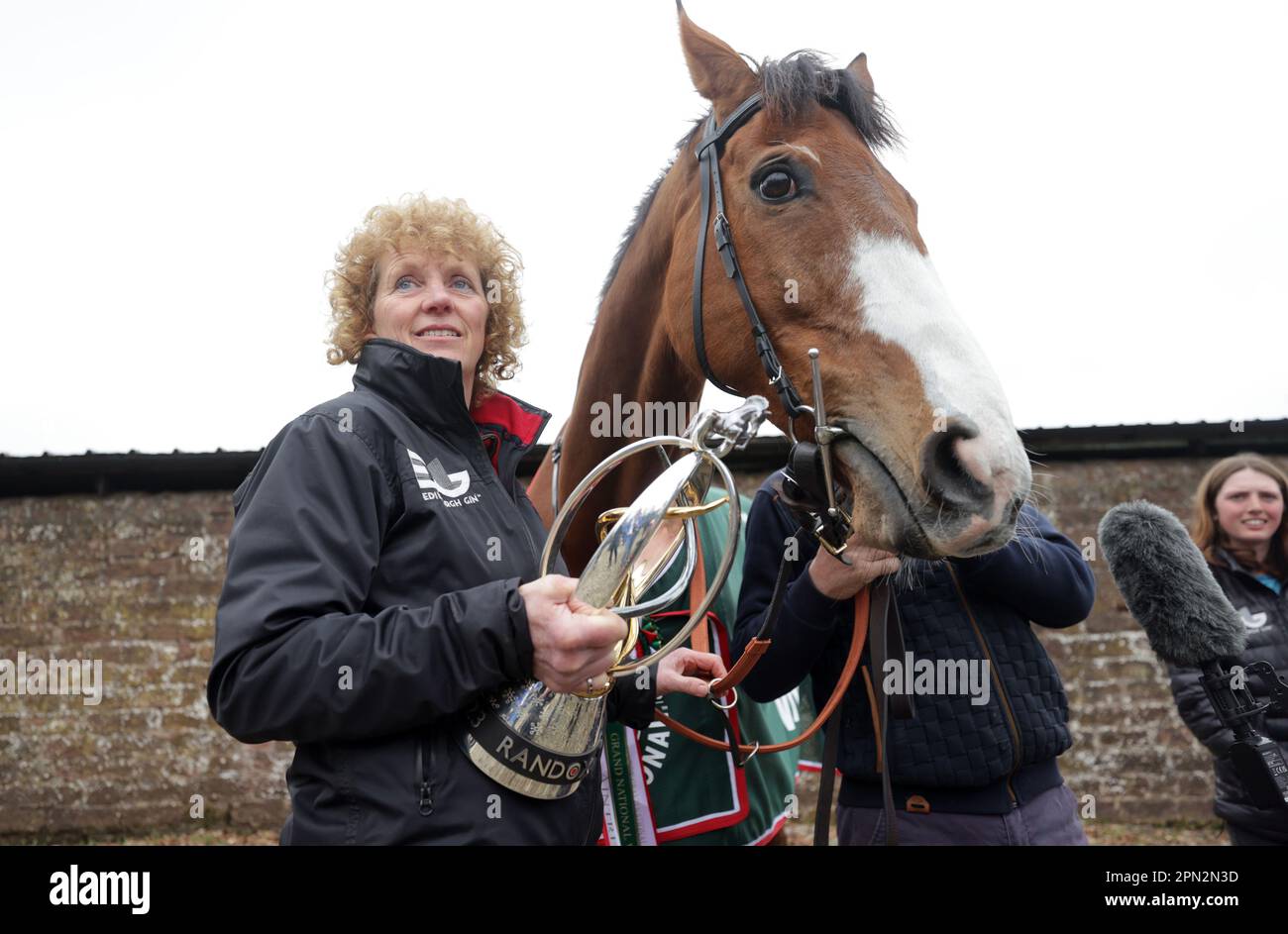 Corach Rambler and trainer Lucinda Russell during the Randox Grand