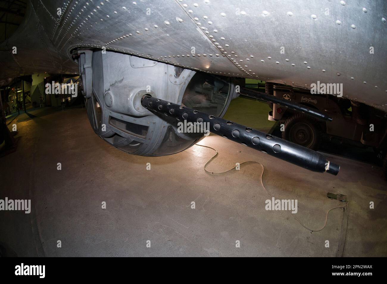 Ventral ball turret on a Boeing B17G Fortress Stock Photo Alamy