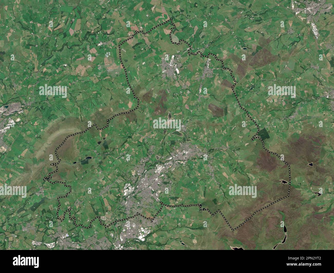 Pendle, non metropolitan district of England - Great Britain. Low resolution satellite map Stock Photo