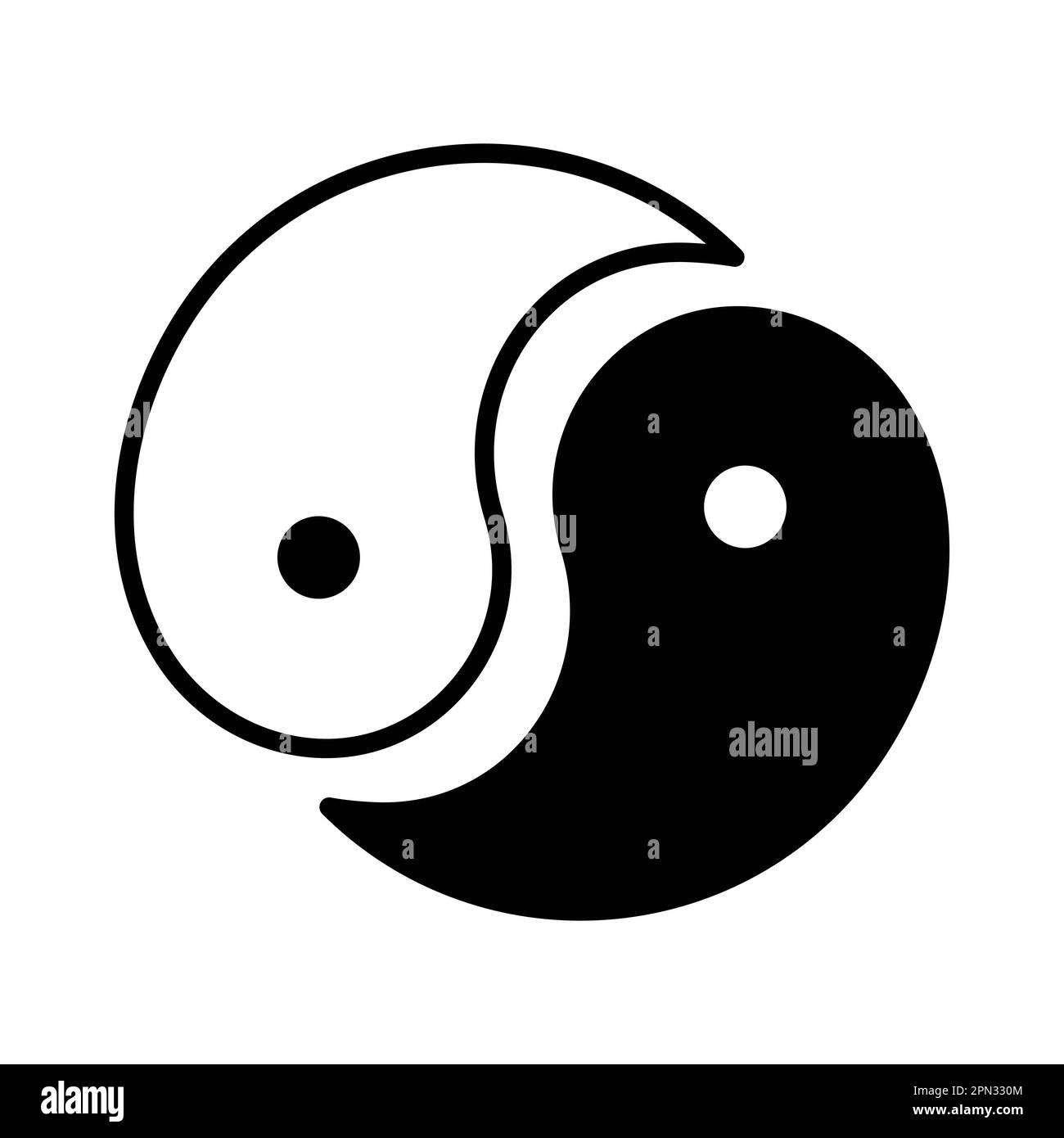 Yin yang symbol chinese character Stock Vector Images - Alamy