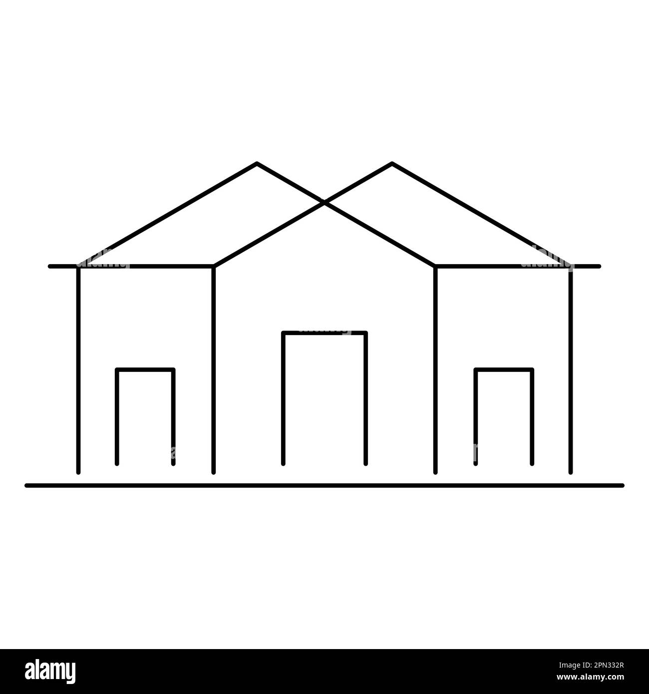 House icon. Real estate business. House modern unique concept. Flat icon. Stock Vector