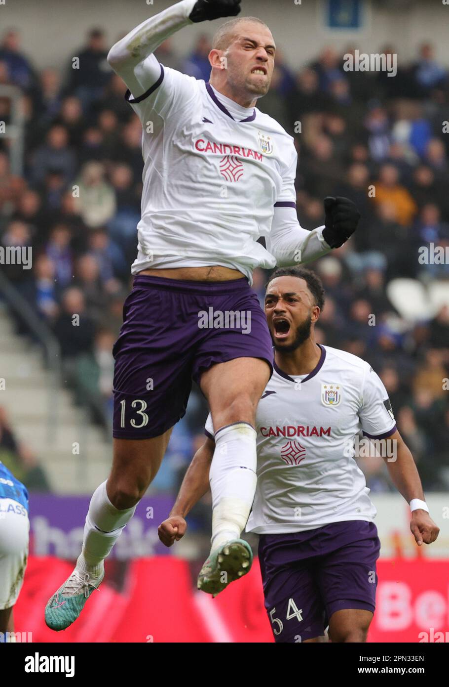 Anderlecht's Islam Slimani pictured during a soccer match between