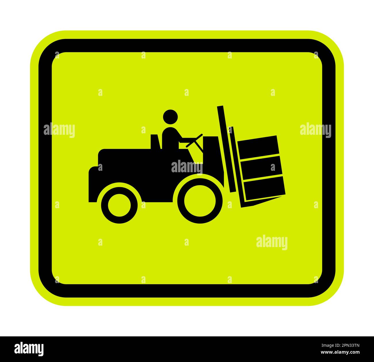 Forklift truck sign,Hazard warning forklift Stock Vector Image & Art