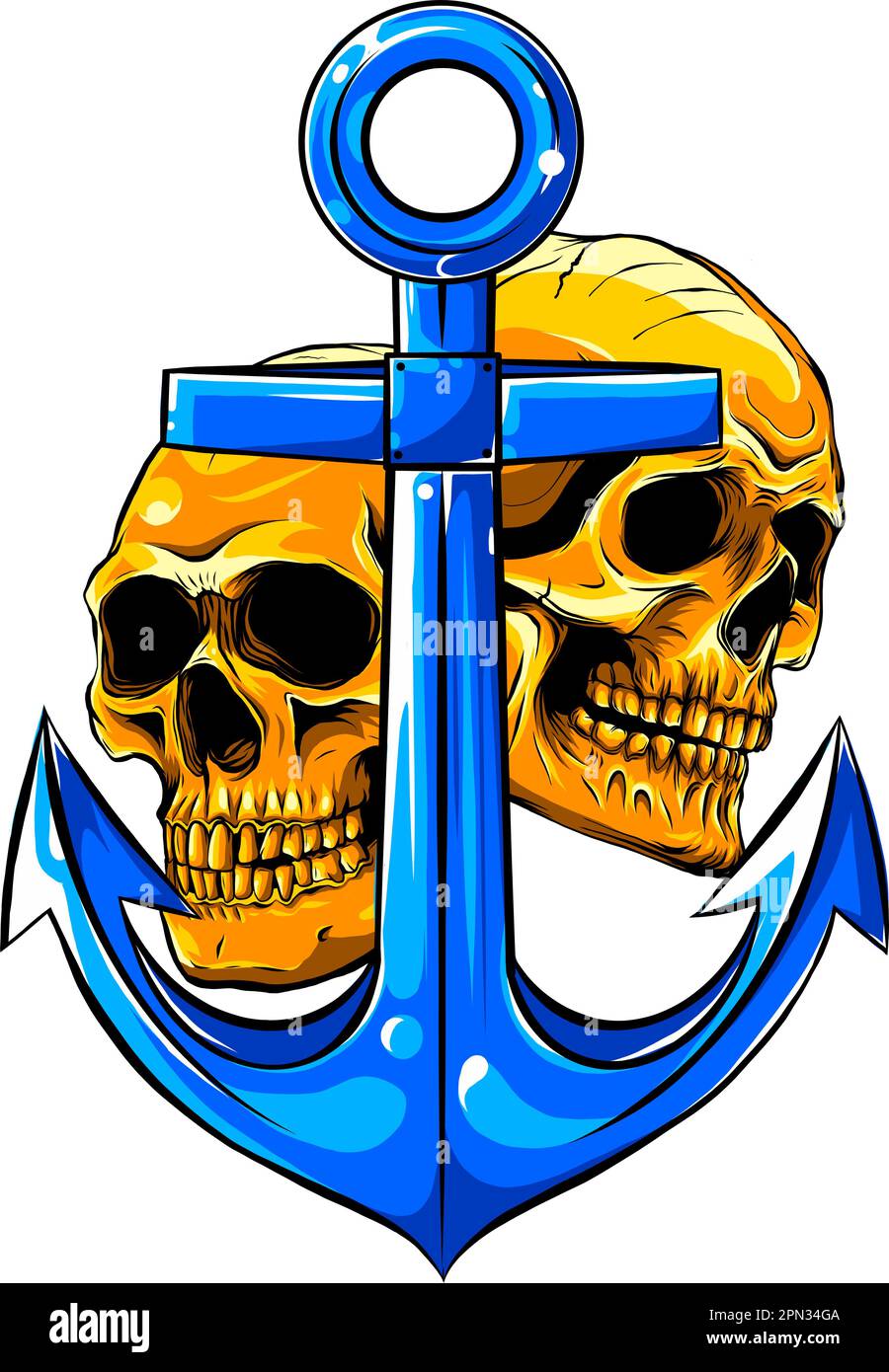 anchor on white background isolated vector illustration Stock Vector