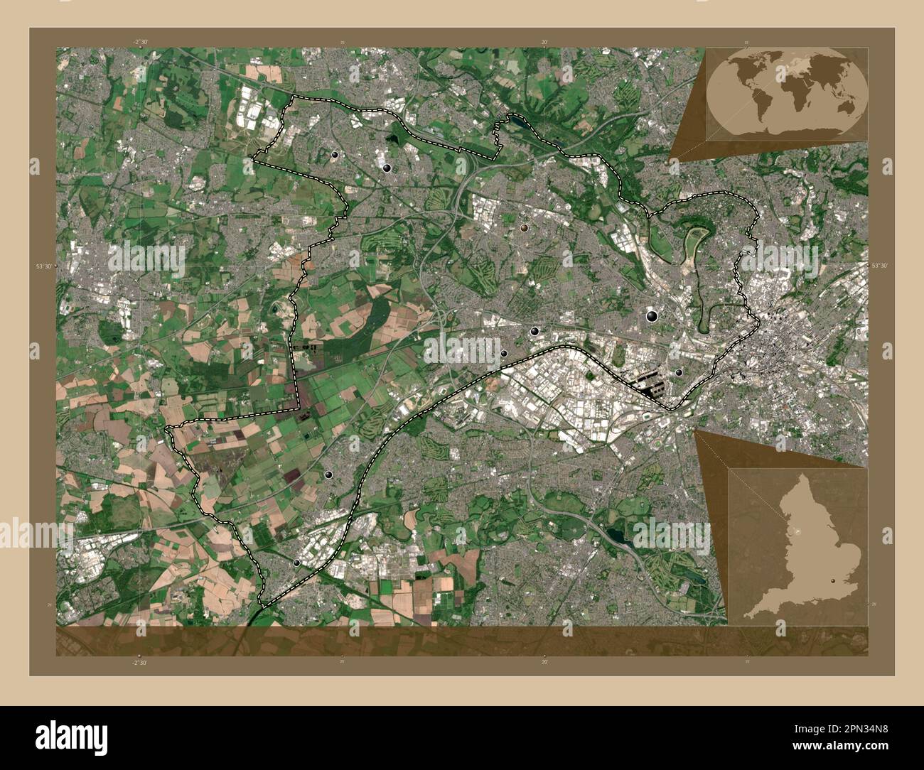 Salford, administrative county of England - Great Britain. Low ...