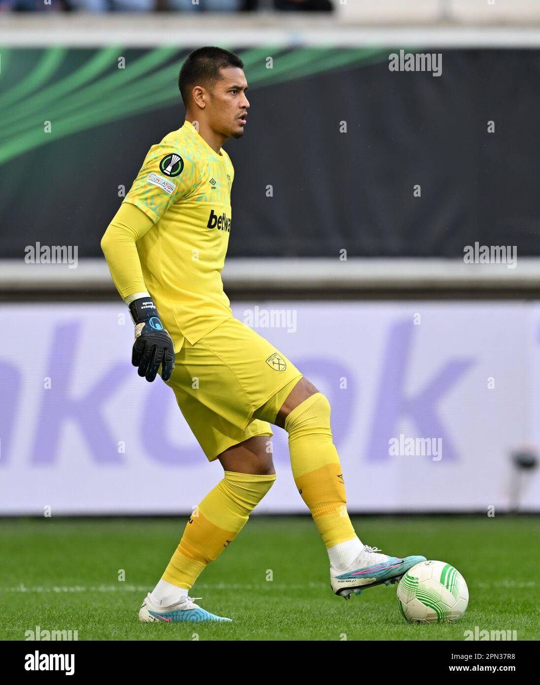 goalkeeper Alphonse Areola of West Ham pictured during a soccer game