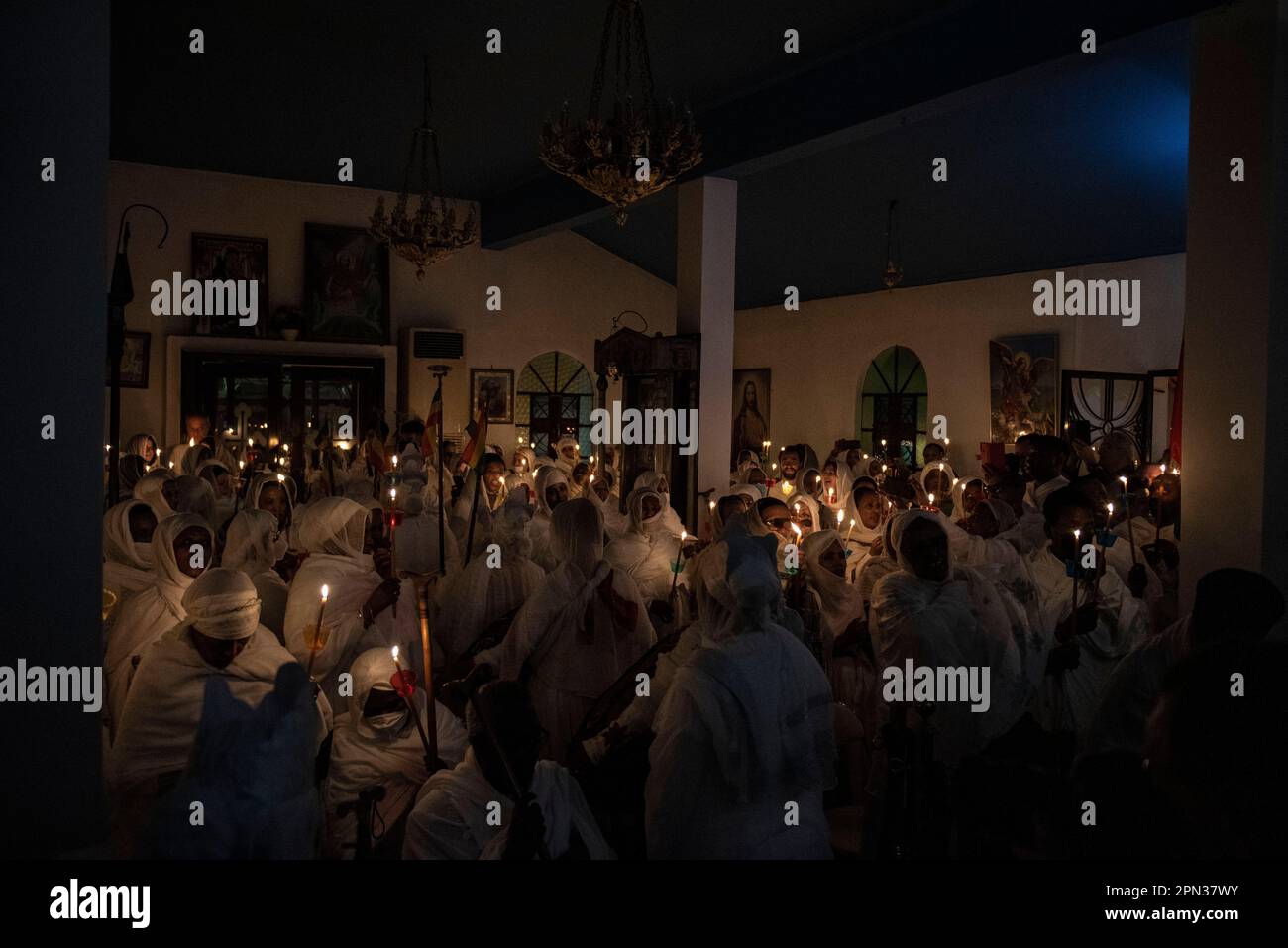 Resurrection Ritual Athens, Greece. 16th Apr, 2023. Believers follow the easter ritual and ...