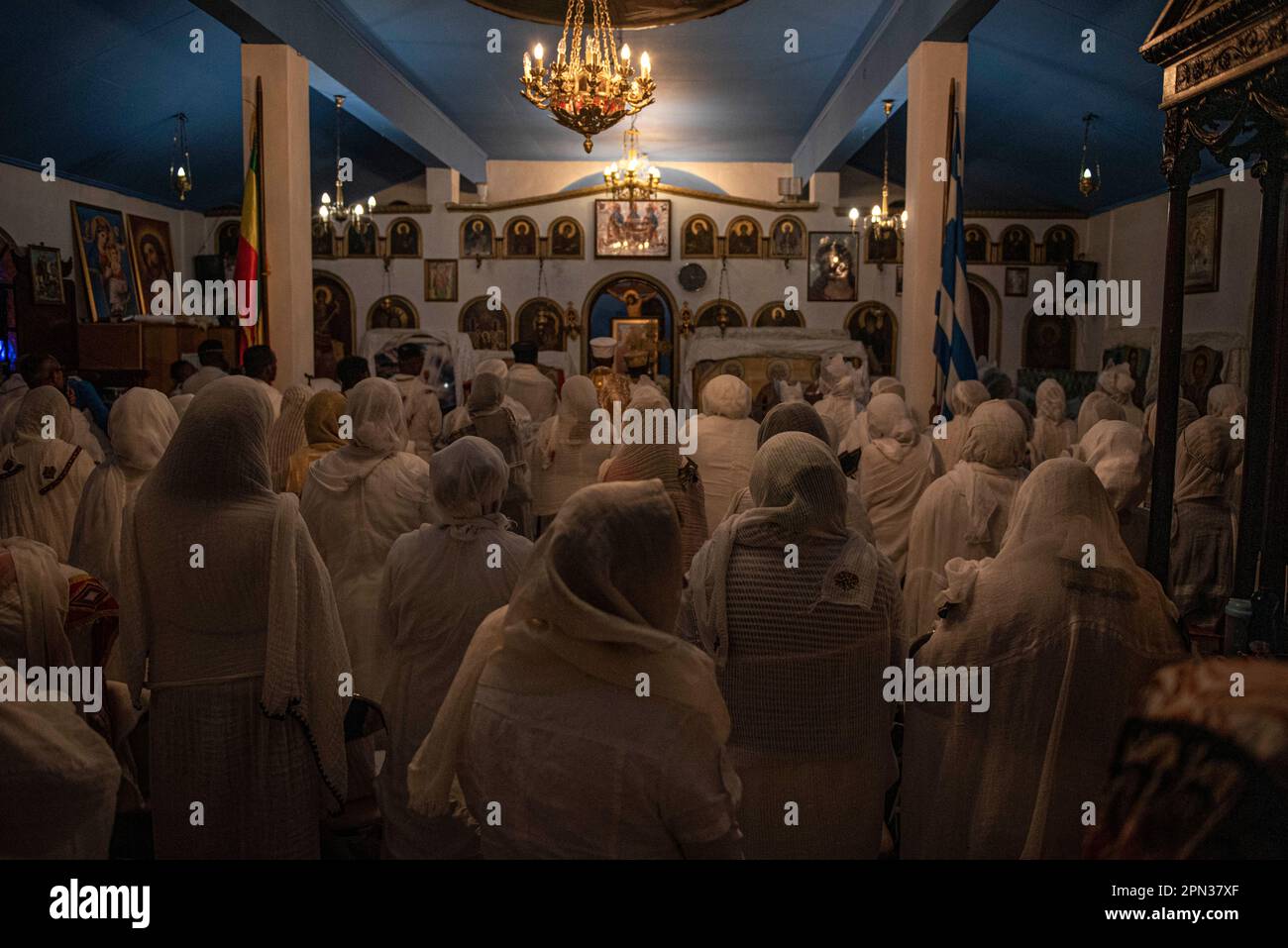 Resurrection Ritual Athens, Greece. 15th Apr, 2023. Believers follow the easter ritual and ...