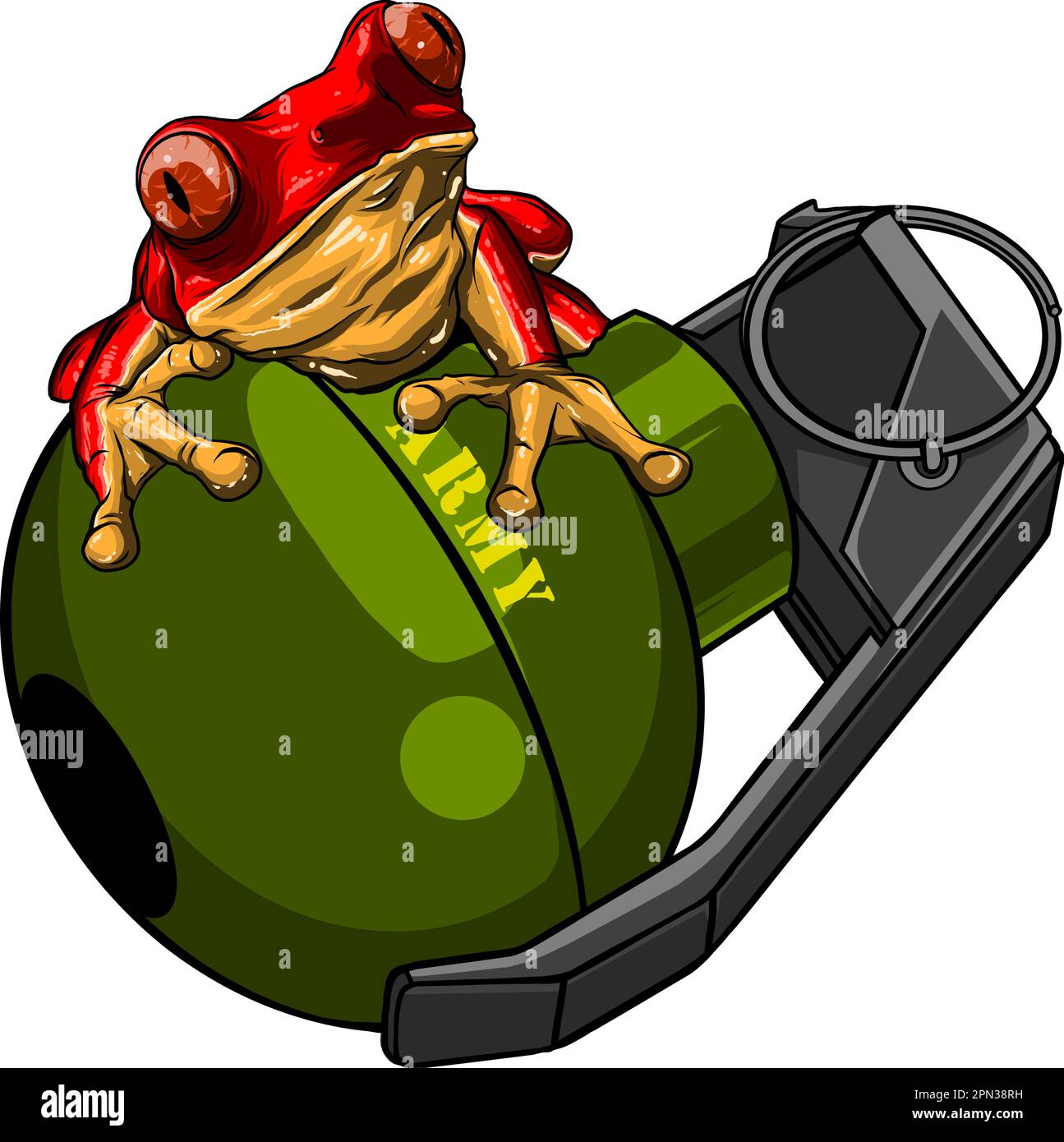 Cartoon bomb ready to explode. vector illustration on white background