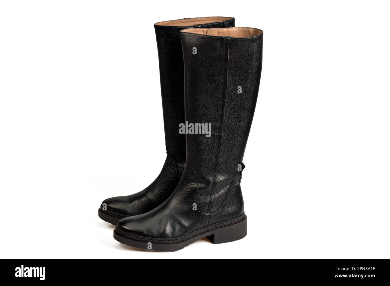 Knee high leather boots Cut Out Stock Images & Pictures - Alamy