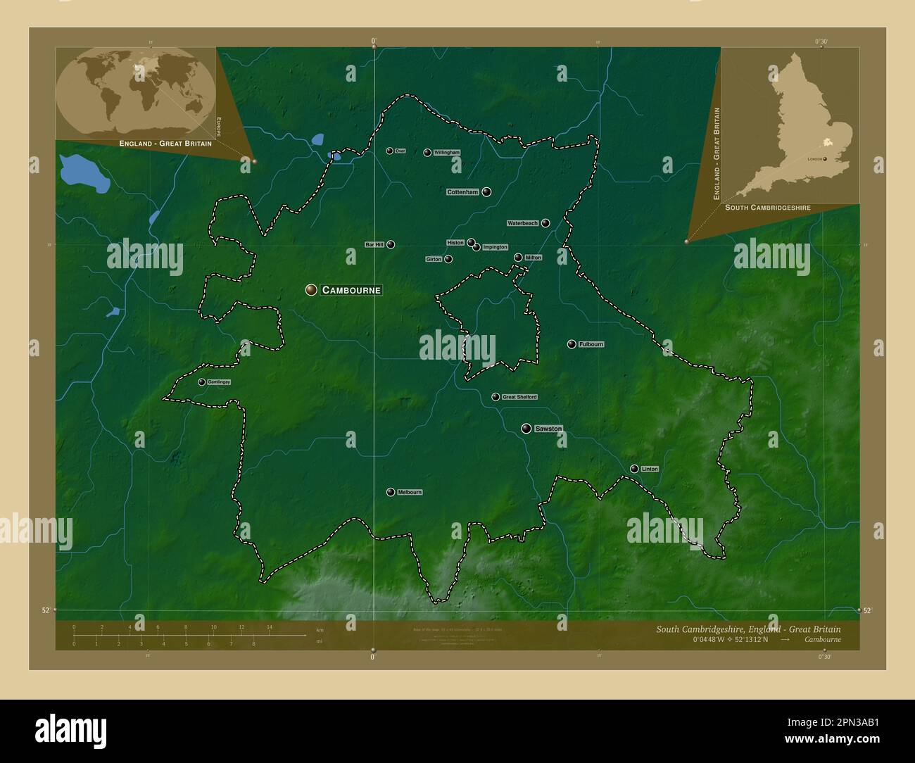 South Cambridgeshire, non metropolitan district of England Great