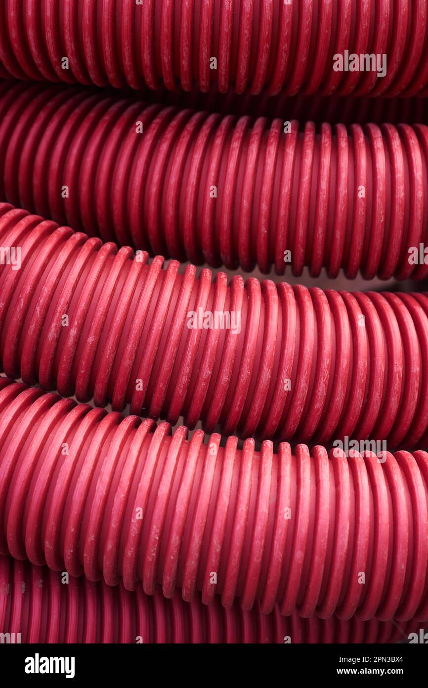 Corrugated for insulation cable of wires underground, plastic tube ...
