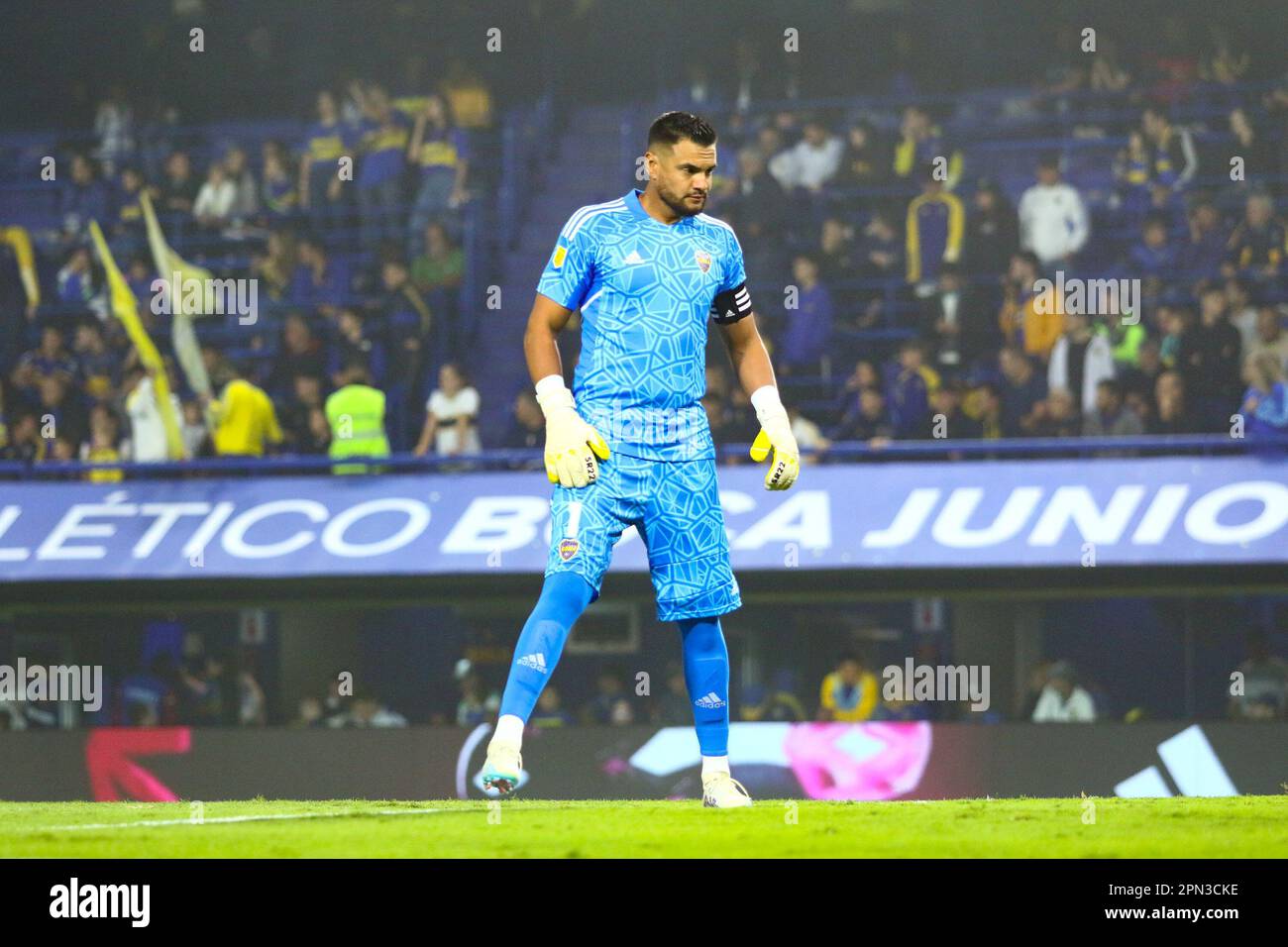 Buenos Aires, 15th Apr 2023, Sergio Romero of Boca Juniors during a match for the 12nd round of Argentina´s Liga Profesional de Fútbol Binance Cup Stock Photo