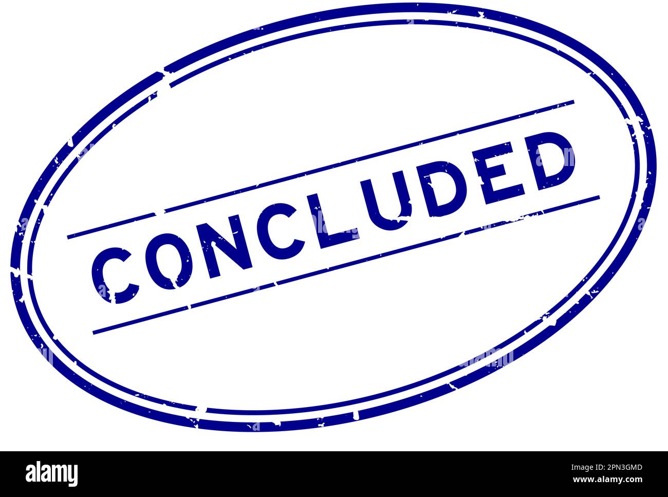 Grunge blue concluded word rubber seal stamp on white background Stock Grunge blue concluded word rubber seal stamp on white background Stock