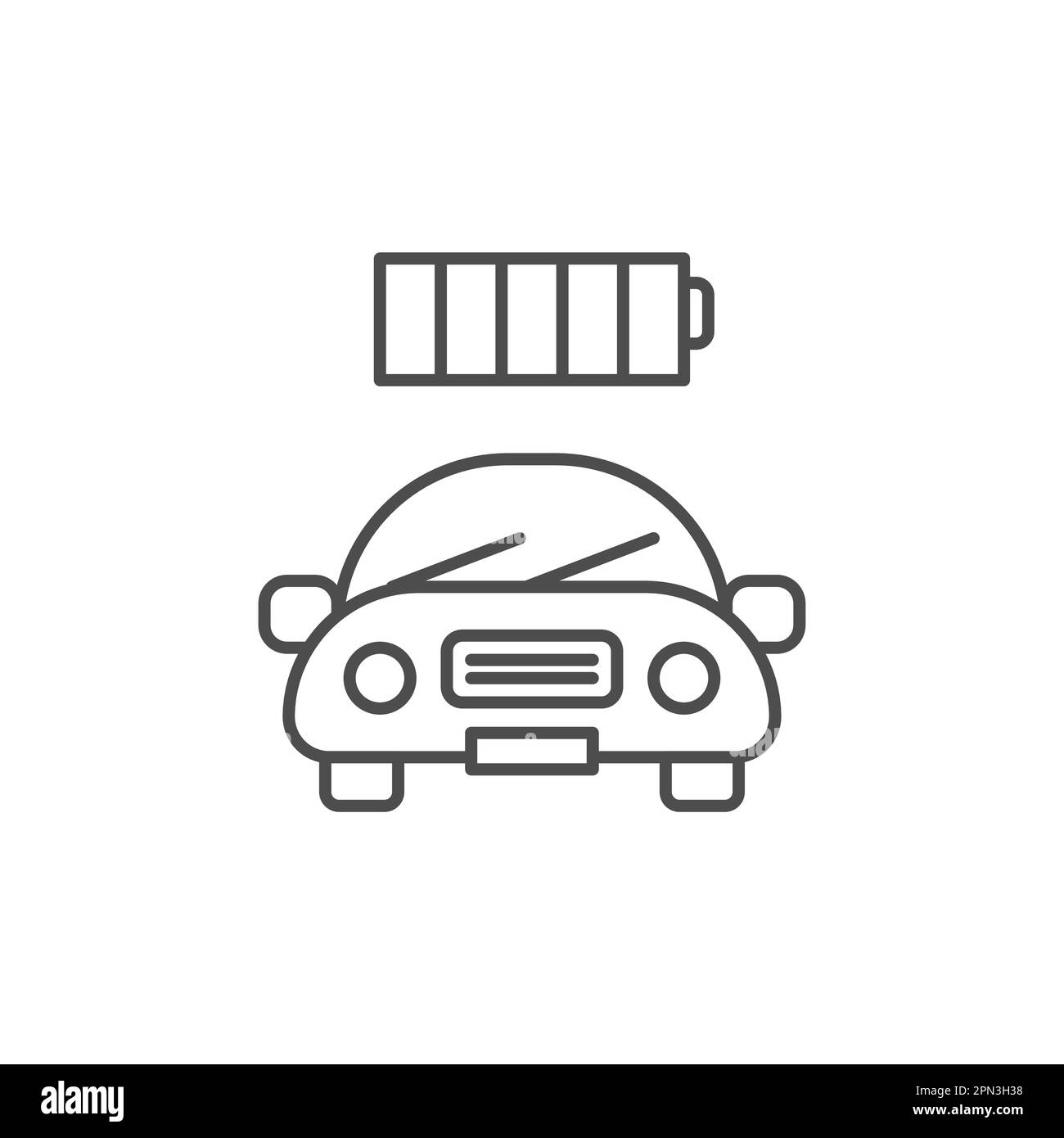 Electric car related vector linear icon Stock Vector Image & Art - Alamy