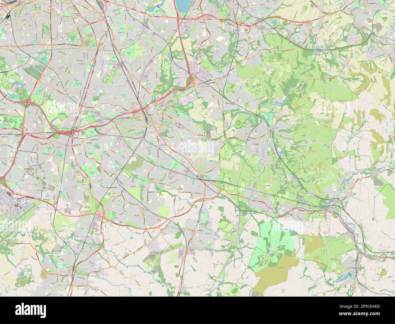 Stockport, metropolitan borough of England Great Britain. Open Street Map Stock Photo Alamy