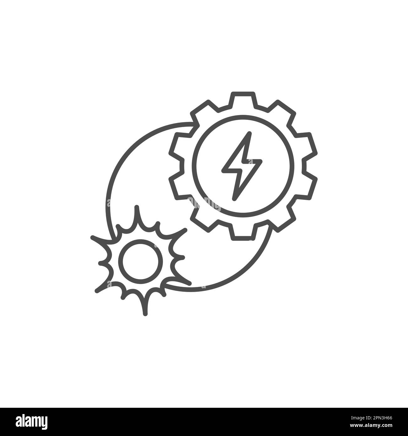 Sun energy related vector linear icon Stock Vector Image & Art - Alamy