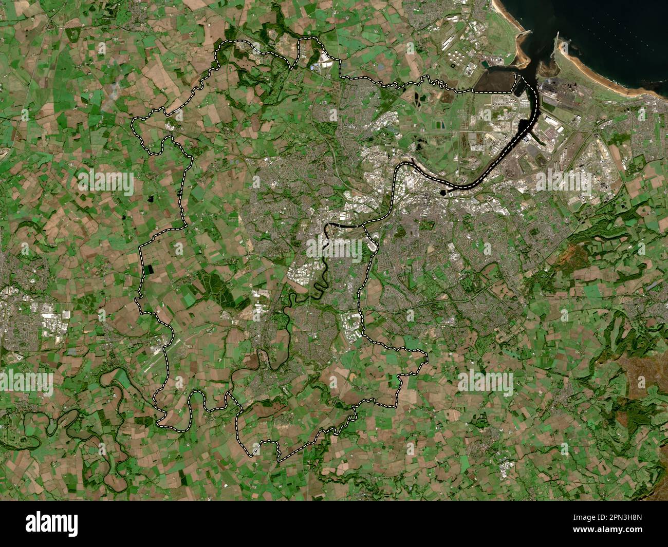 StocktononTees, unitary authority of England Great Britain. Low