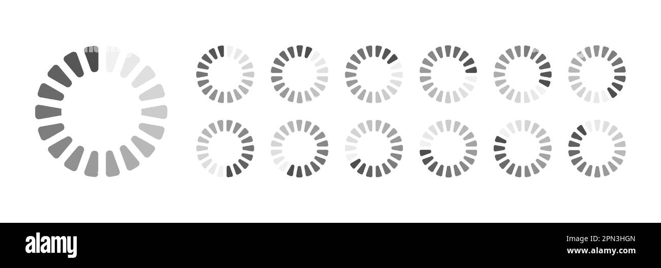 Circular Loading Buffering Icons Vector Video Ready for Animation Gif ...