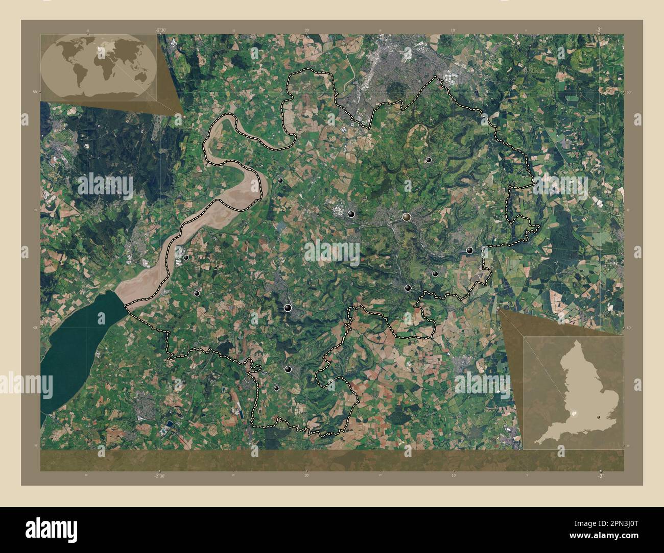 Whitminster Map Stroud, non metropolitan district of England - Great Britain. High ...