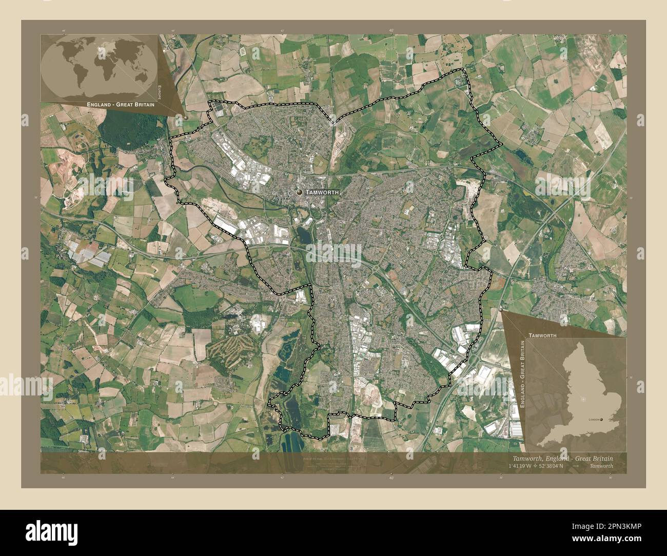 Tamworth, non metropolitan district of England Great Britain. High