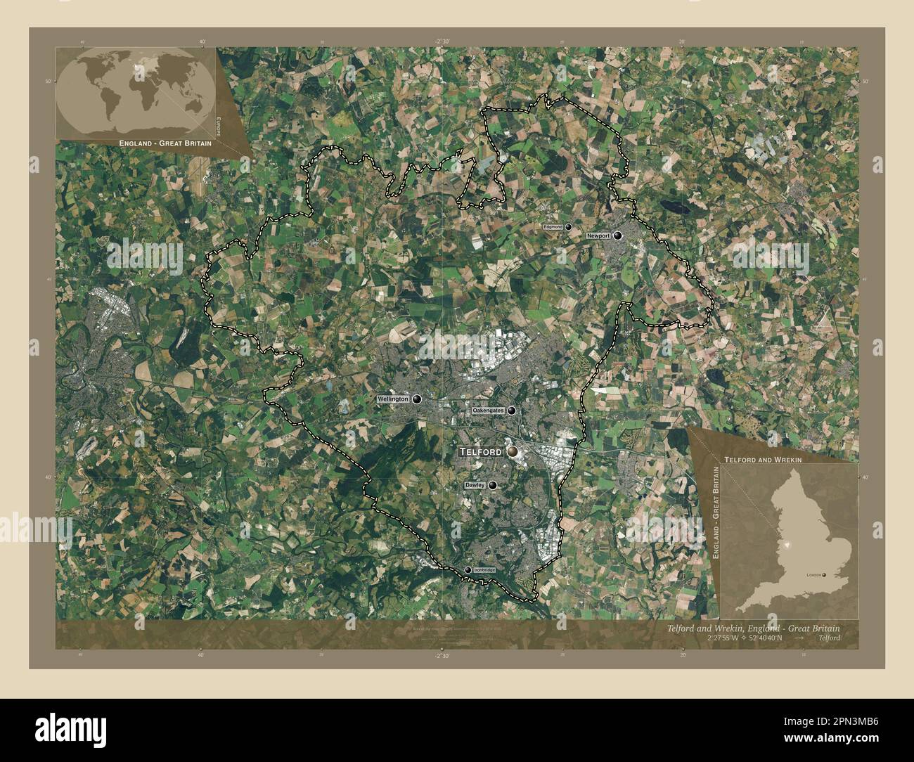 Telford and Wrekin, unitary authority of England Great Britain. High