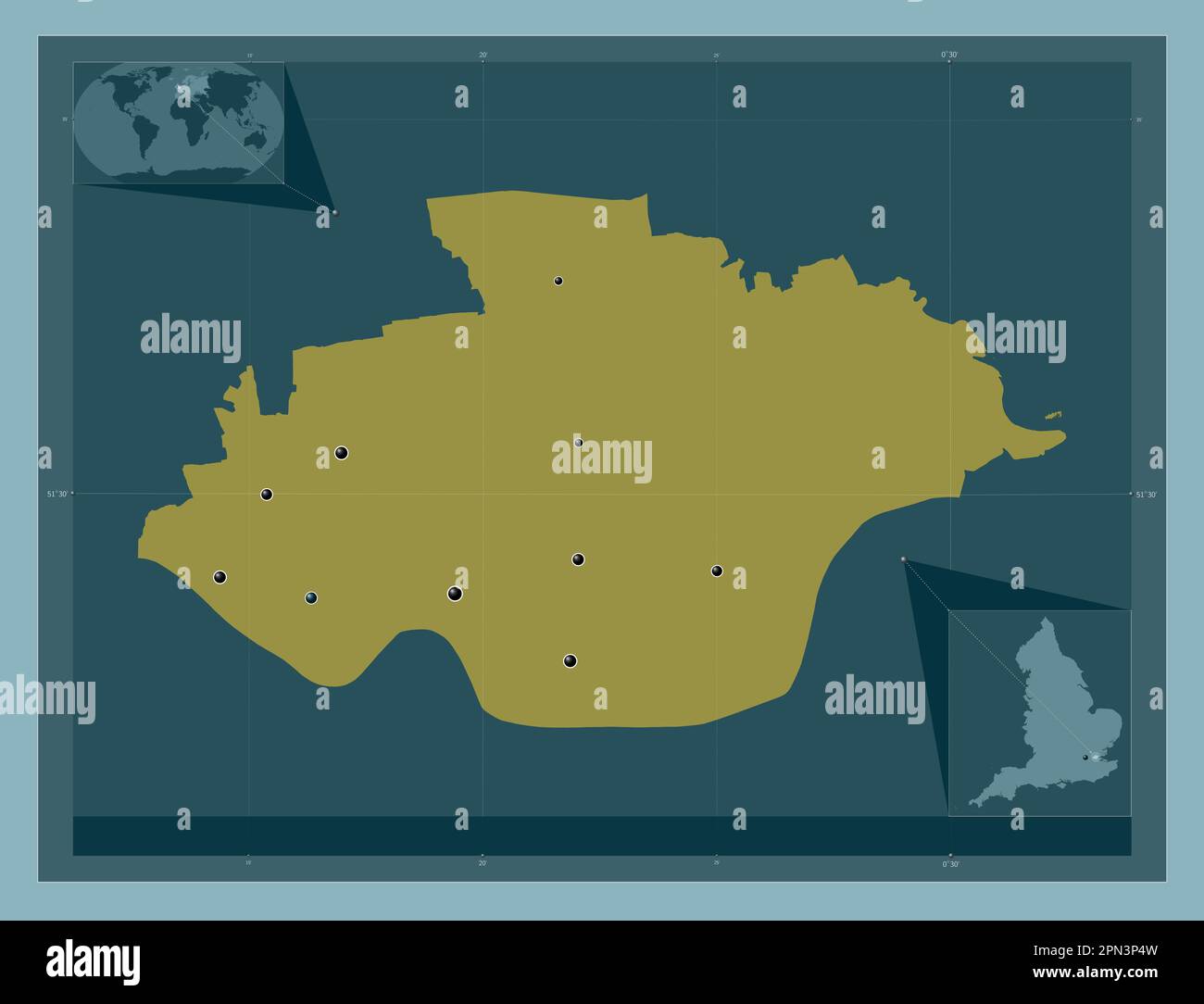 Thurrock, unitary authority of England Great Britain. Solid color