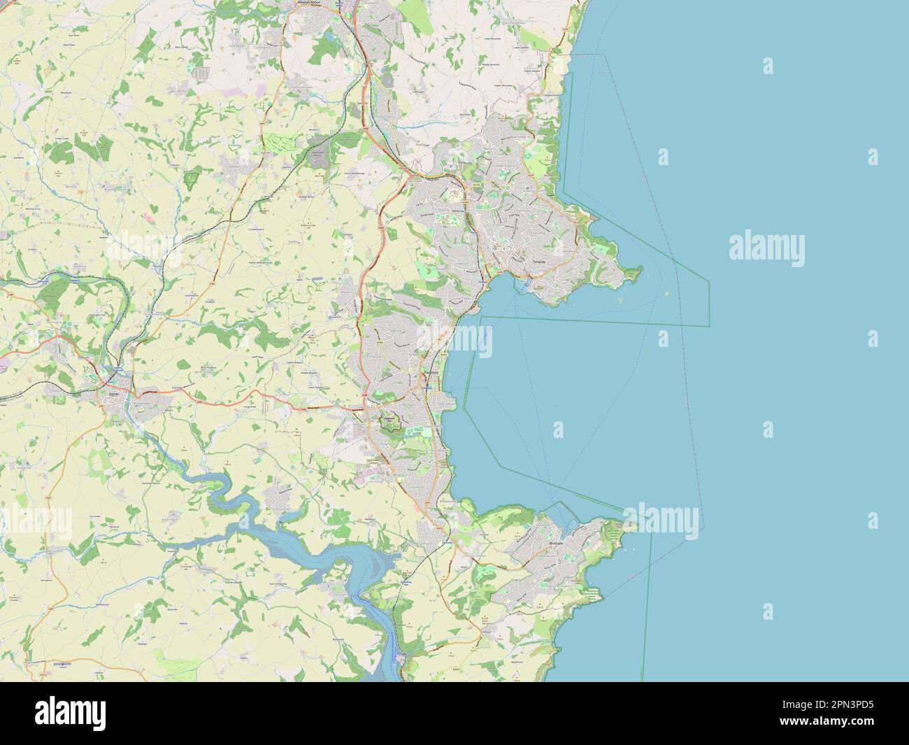 Torbay, unitary authority of England Great Britain. Open Street Map