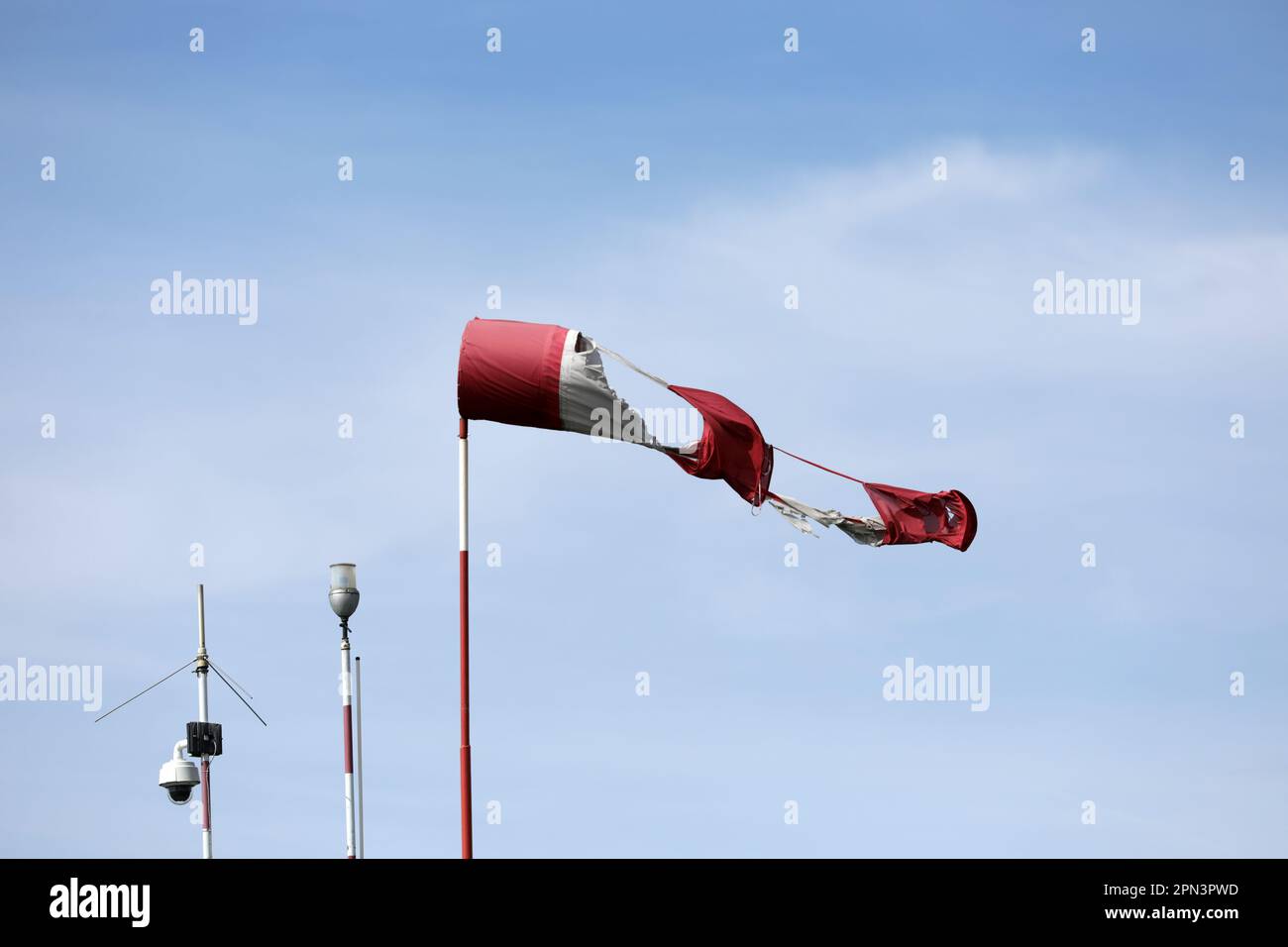 Wind vane Anemometer waving in the wind Stock Photo Alamy