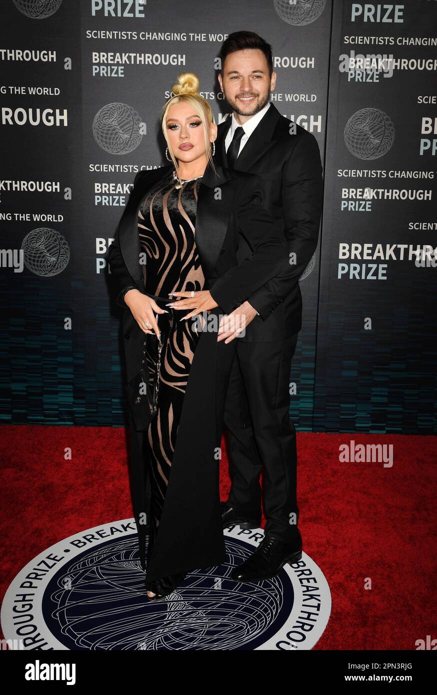 Matthew Rutler Ring LOS ANGELES, CALIFORNIA - APRIL 15: (L-R) Christina Aguilera and ...