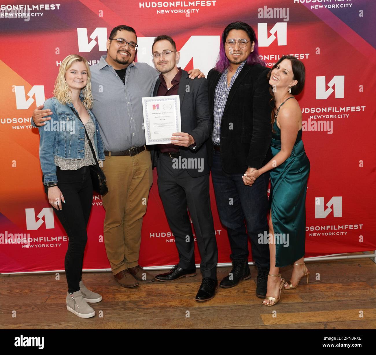 April 16, 2023, New York, New York: (NEW) Hudson International Film Festival in New York. April 15, 2023, New York, USA: The Hudson International Film Festival took place from April 13 to 15 in New York. The Best Film of the Year Award was presented to ''ACTIVISMO, '' Dissidence in Cuba, Directed by Philip Sugden and Carole Elchert. This is a documentary film about Cuban Artist use art as Activism. The Top Movie Award was presented to ROBIN HOOD, Directed by Leslie Kincaid Burby. There was the presence of Marc Marlon, the founder and president of Hudson Film Festival and many other artists lik Stock Photo