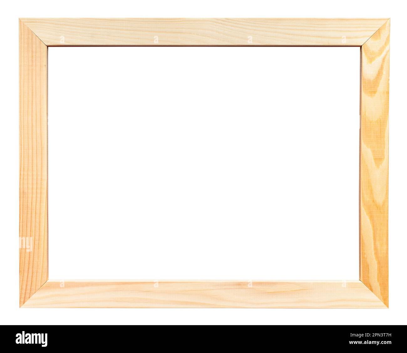 simple plain wooden picture frame with cutout canvas isolated on white background Stock Photo ...
